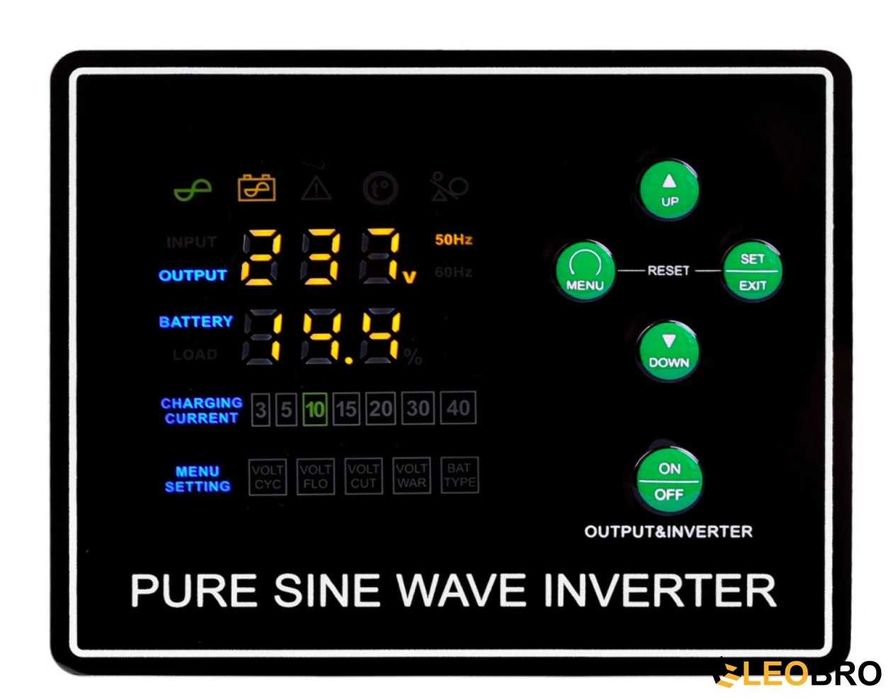 Гібридний ДБЖ/інвертор VoltPolska SINUS PRO1200E PLUS 12/230V 800/1200