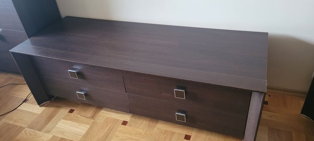 Szafka RTV sorrento black red White