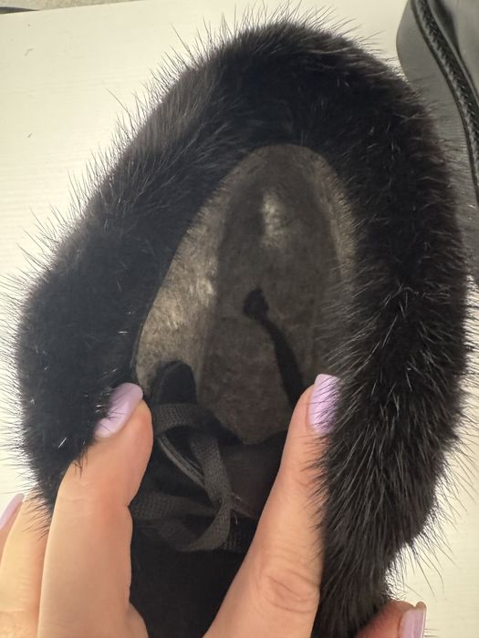 Зимові лофери з хутром норки