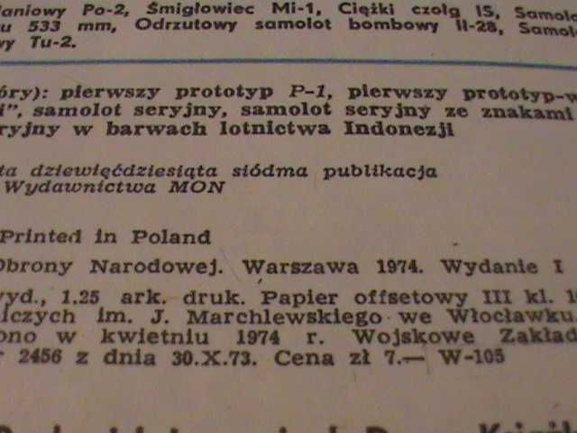 Typy broni i uzbrojenia 29 - wydanie I - 1974 rok.