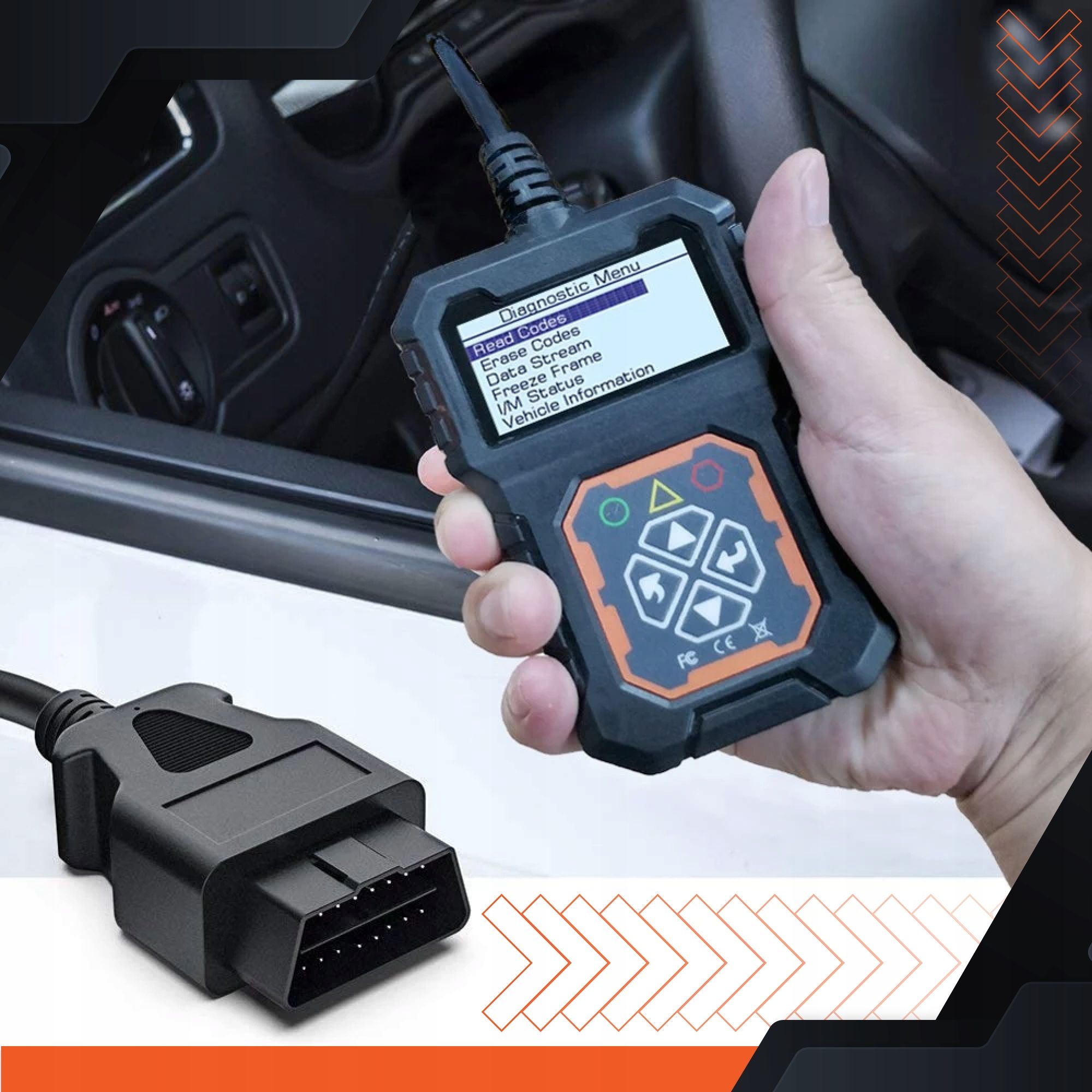 Interfejs Diagnostyczny Tester Obd2 Język Polski Skaner Tester obd2 pl