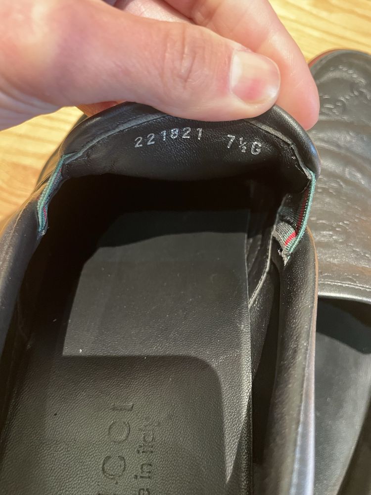 Лоферы Gucci оригинал б/у, размер 7,5UK