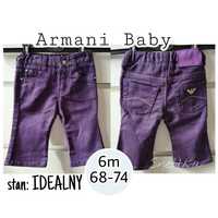 Armani baby jak nowe jeansy spodnie flary fiolet oryginalne vintage