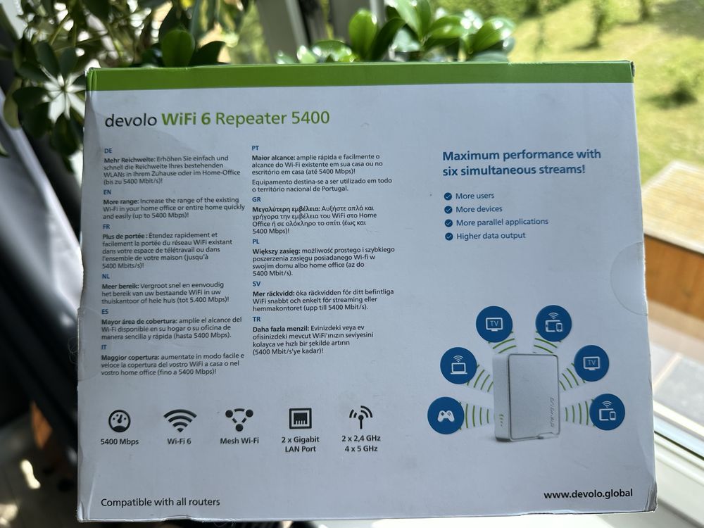 Wzmacniacz sygnału Wi-Fi Devolo WiFi 6 5400 WLAN 5400MBit/s Mesh