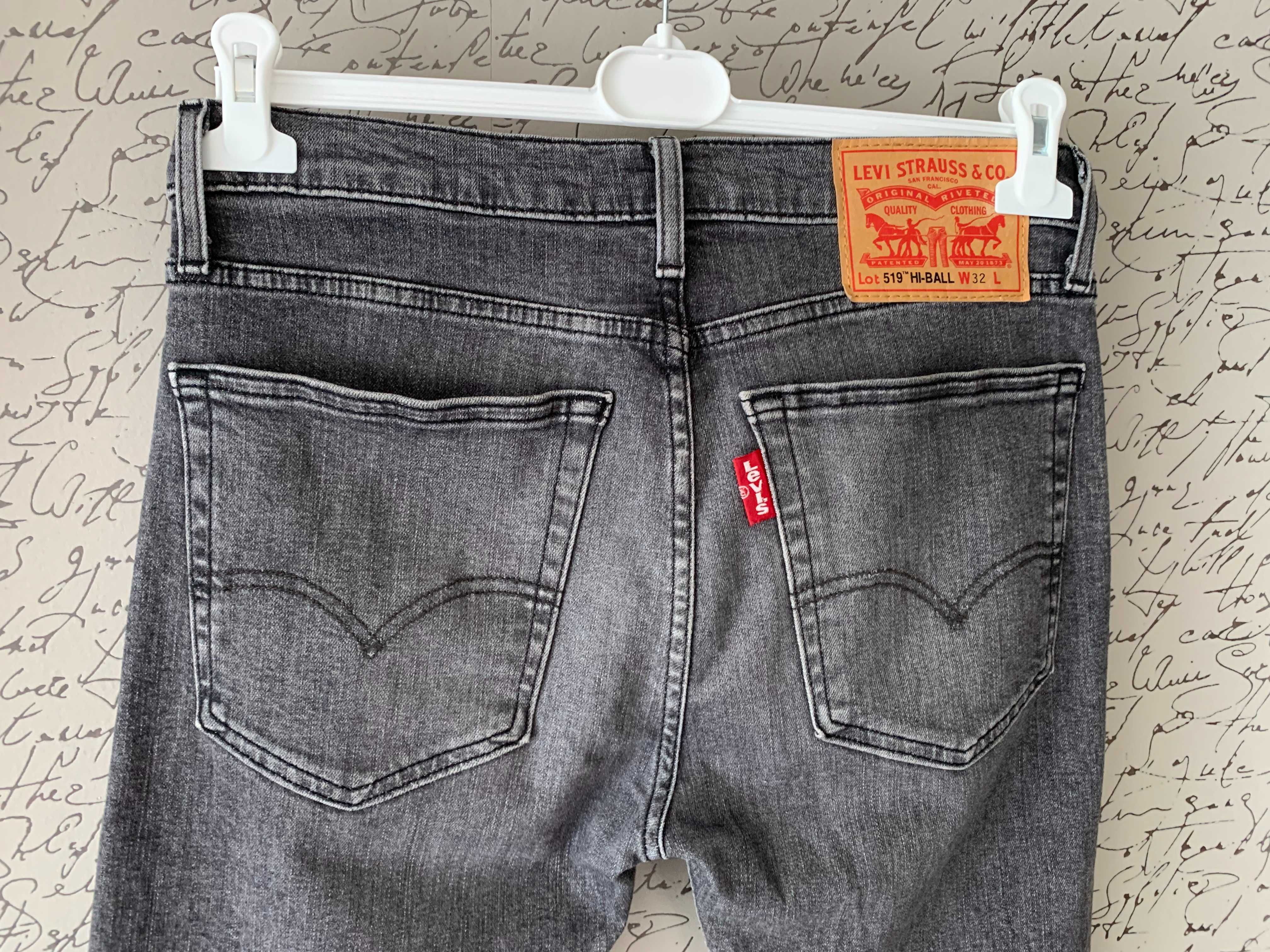 Levis 519 Hi-Ball super spodnie jeansowe 32/32