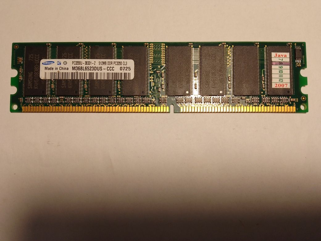 Модулі пам'яті DDR1 512 MB PC 3200 Samsung, Kingston