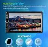 Rádio 2 Din ecrã táctil, USB, SD, BLUETOOTH, MirrorLink+Kit Mãos Livre
