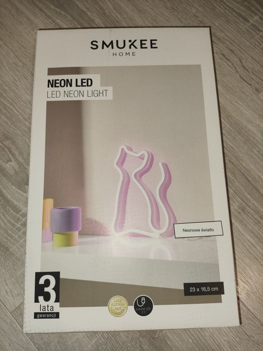 Lampka neon LED w kształcie kotka