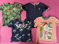 H&M, 4x bluzka, t-shirt, r.128-134, EGZOTYKA