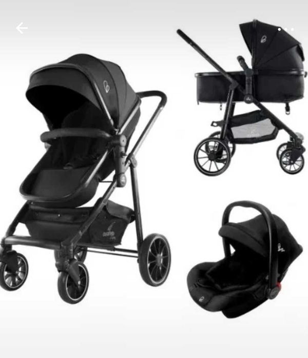 Trio Carrinho Bebé Asalvo Dubai 2 Preto