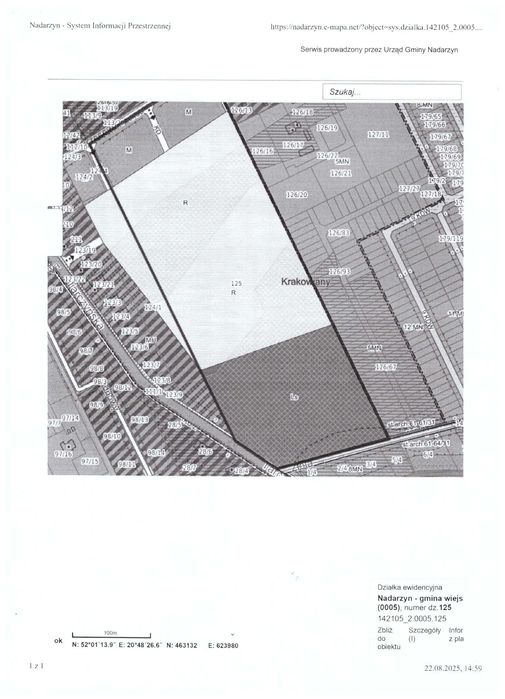 Krakowiany, gmina Nadarzyn - do sprzedania 11,65 ha gruntu.