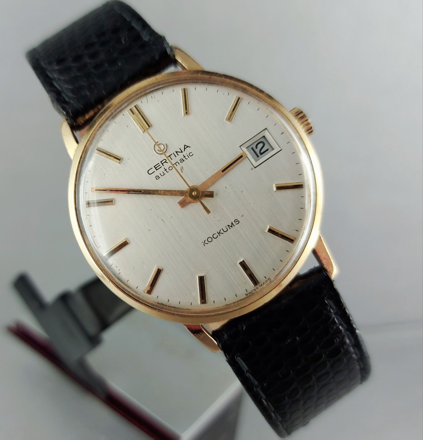 Zegarek męski Certina Automatic vintage lata 60te Omega style złoto 18