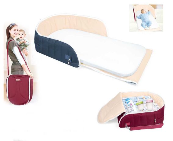 Przewijak turystyczny dla niemowląt mata składane łóżeczko + materac