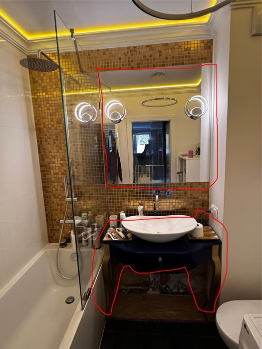 Lustro i szafka pod umywalke - rezerwacja