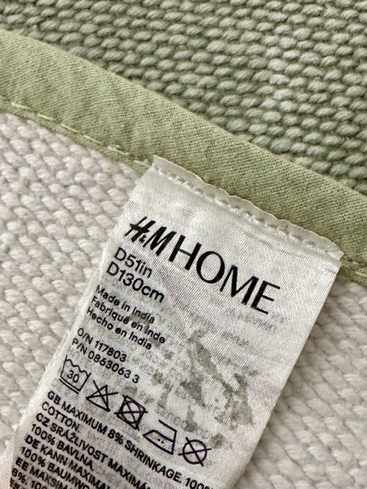 H&M Home chodnik dziecięcy okrągły 130cm bawełniany mapa zwierzęta