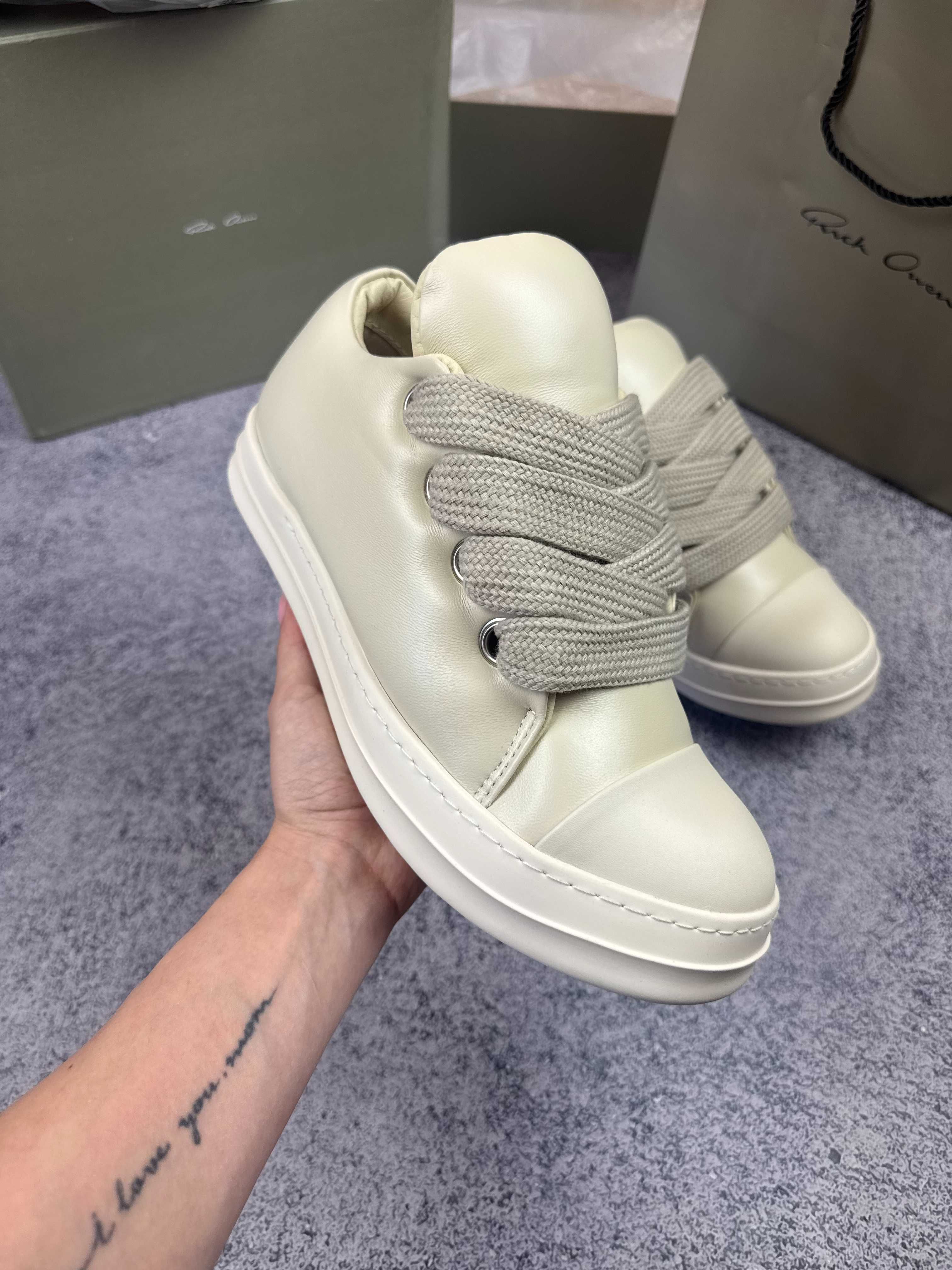 Кроссовки Rick Owens Ramones Jumbo Low drkshdw белые