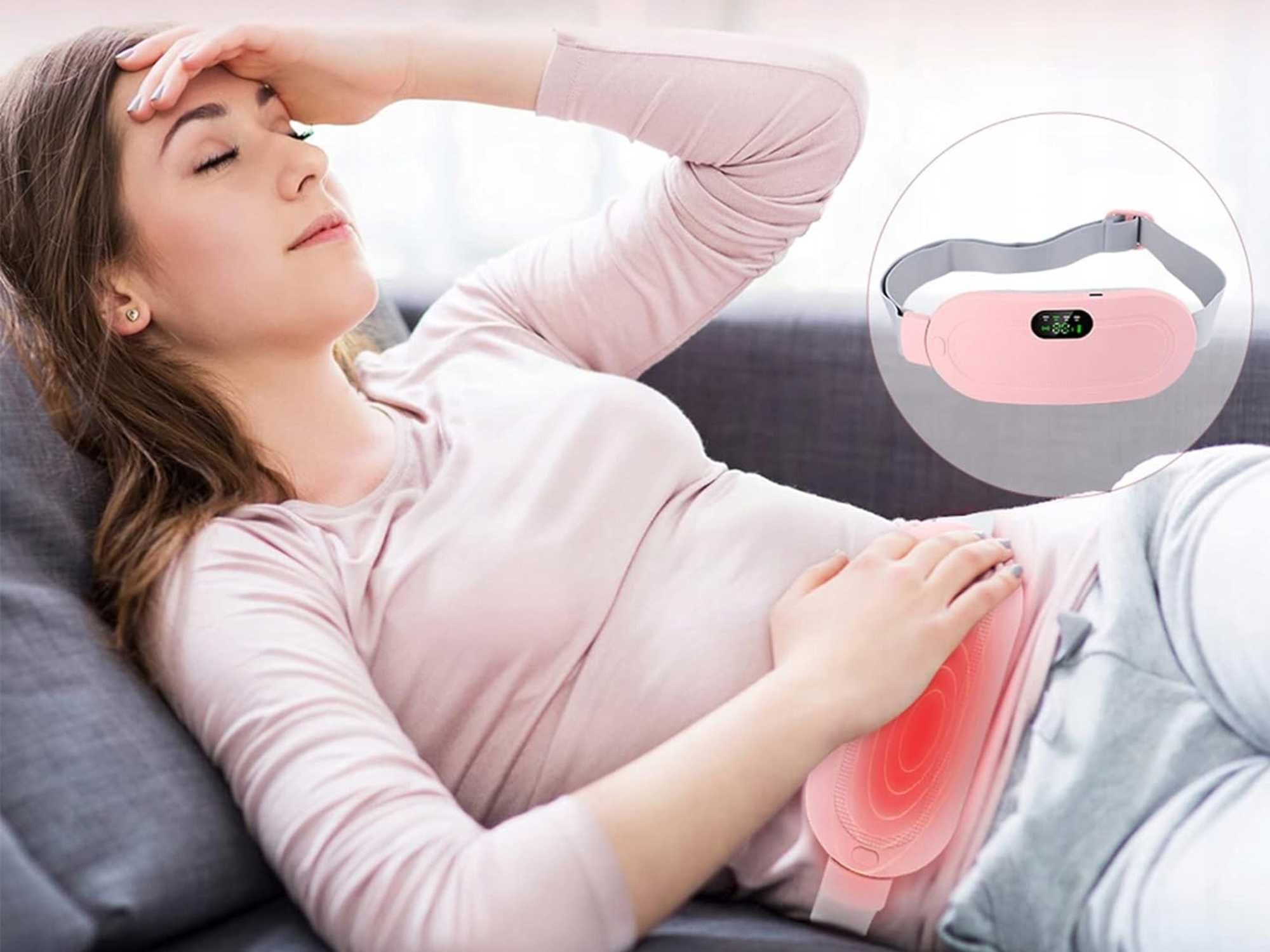 ‼️ Pas Masażer Pas Menstruacyjny Na Okres Miesiączkę Bóle Brzucha HIT