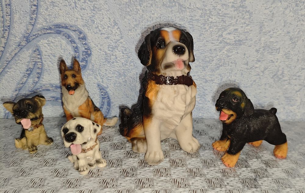 Фігурки породи собак керамічні 5 шт