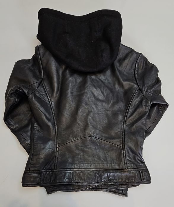 Kurtka Damska Skórzana Z Kapturem V By Very Czarna Rozmiar M