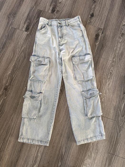 Spodnie jeans H&m cargo bojówki M/L
