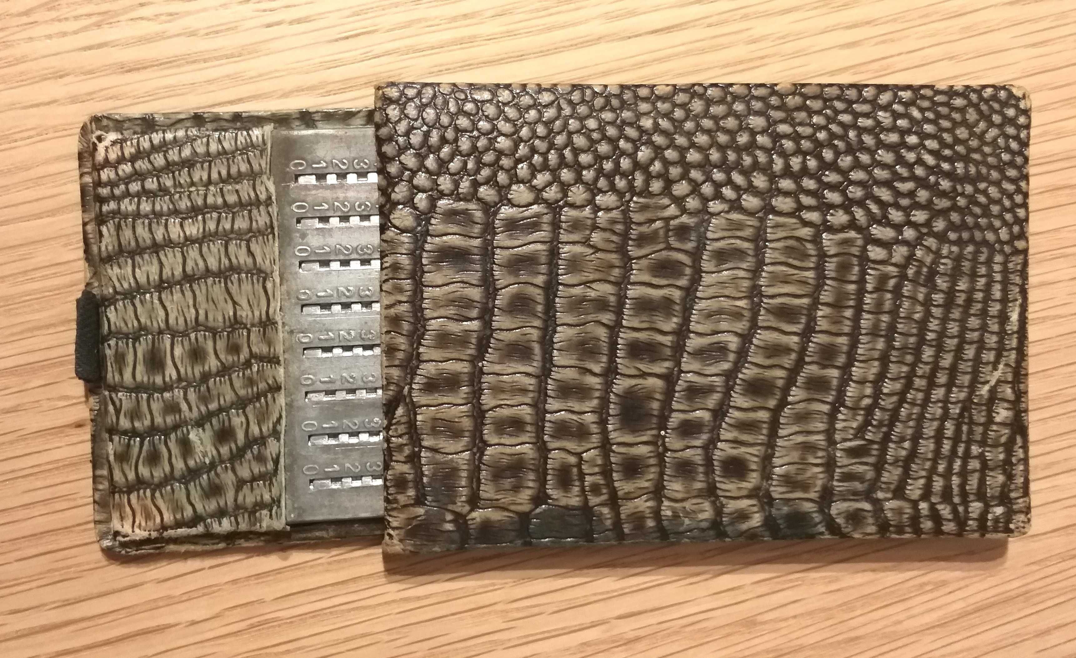 Calculadora mecânica com caneta e bolsa, Pro Calculo