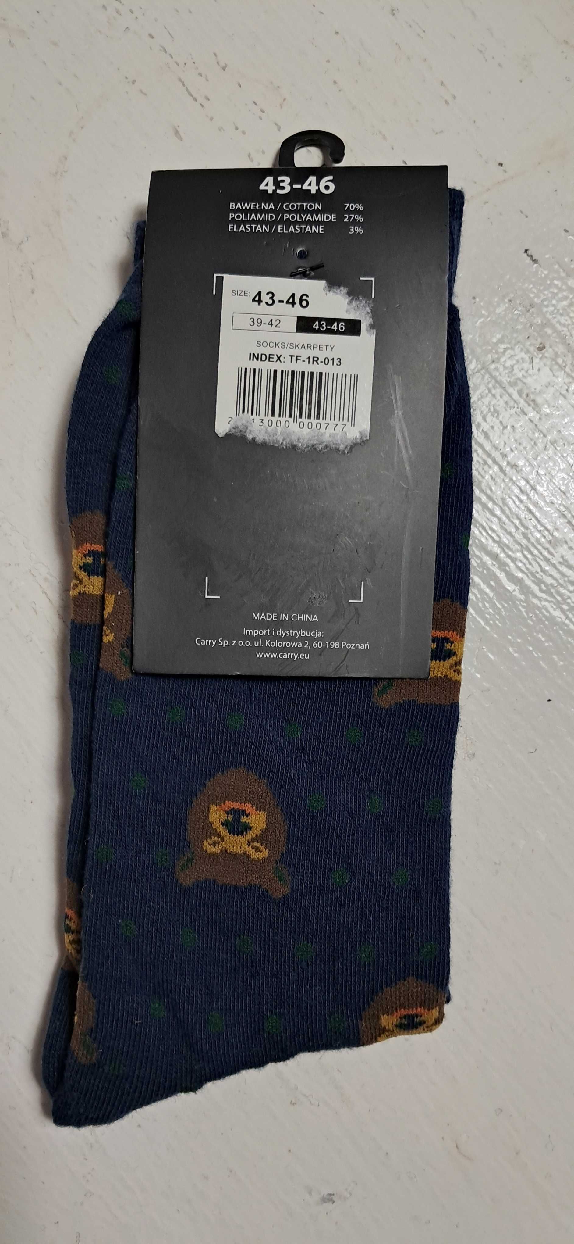 Skarpetki Skarpety Sock CARRY Rozmiar 43-46 NOWE Bawełna 70% TF-1R-013