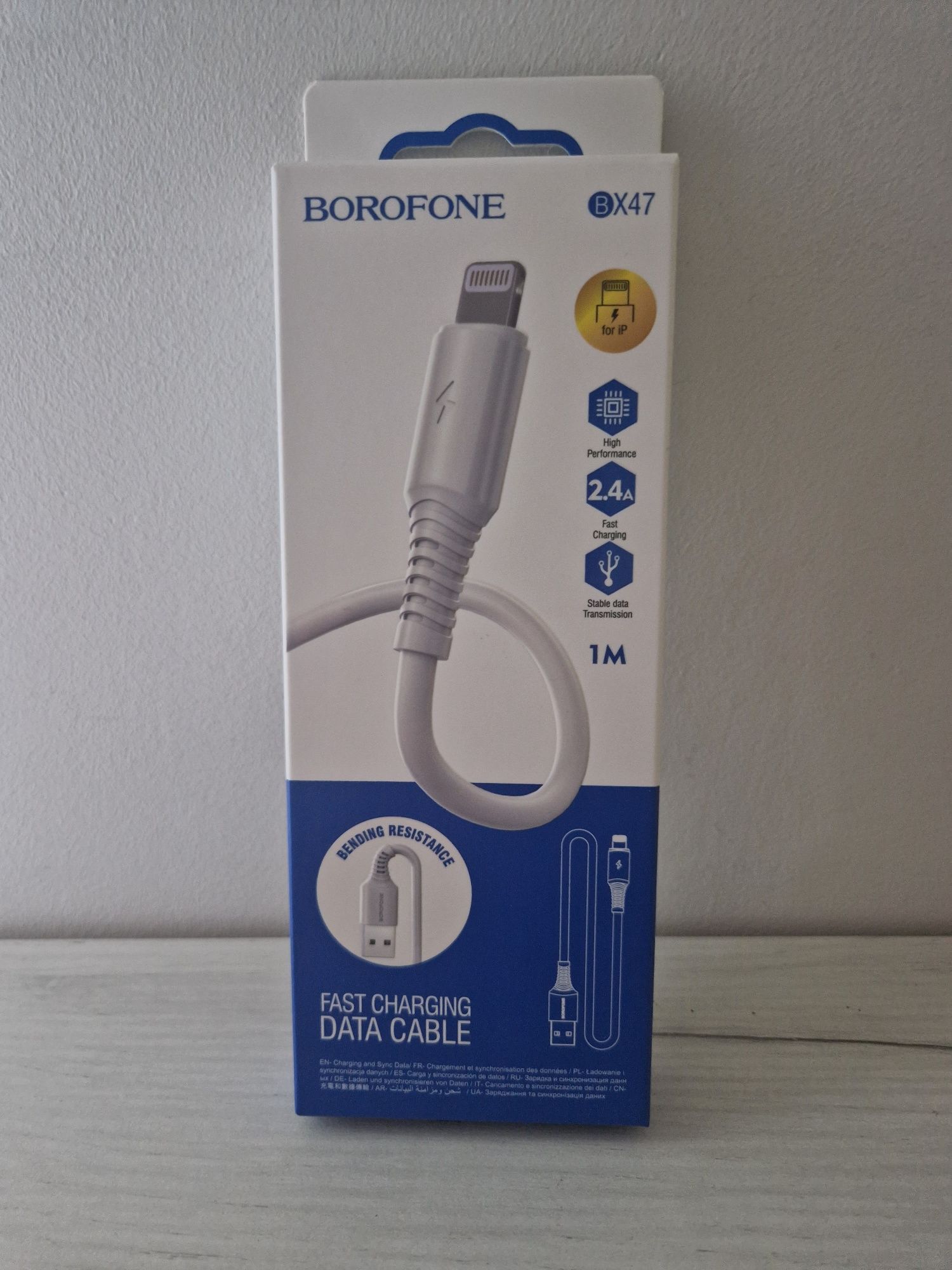Borofone Kabel BX47 Coolway - USB na Lightning - 2,4A 1 metr biały