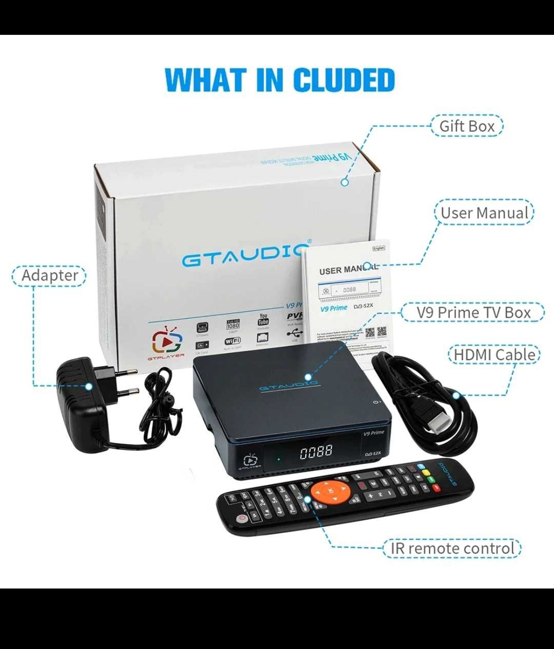 Tuner satelitarny GTAUDIO V9 Prime Mars cyfrowy dekoder satelitarny