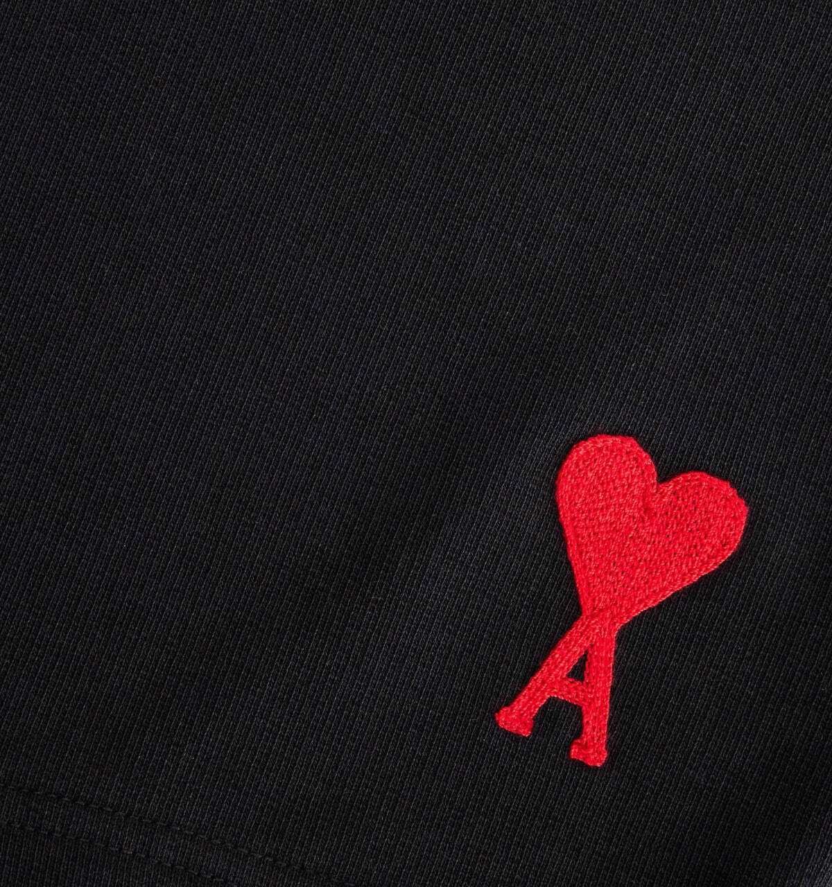 Шорти AMI Paris Embroidered-logo Track Shorts Black