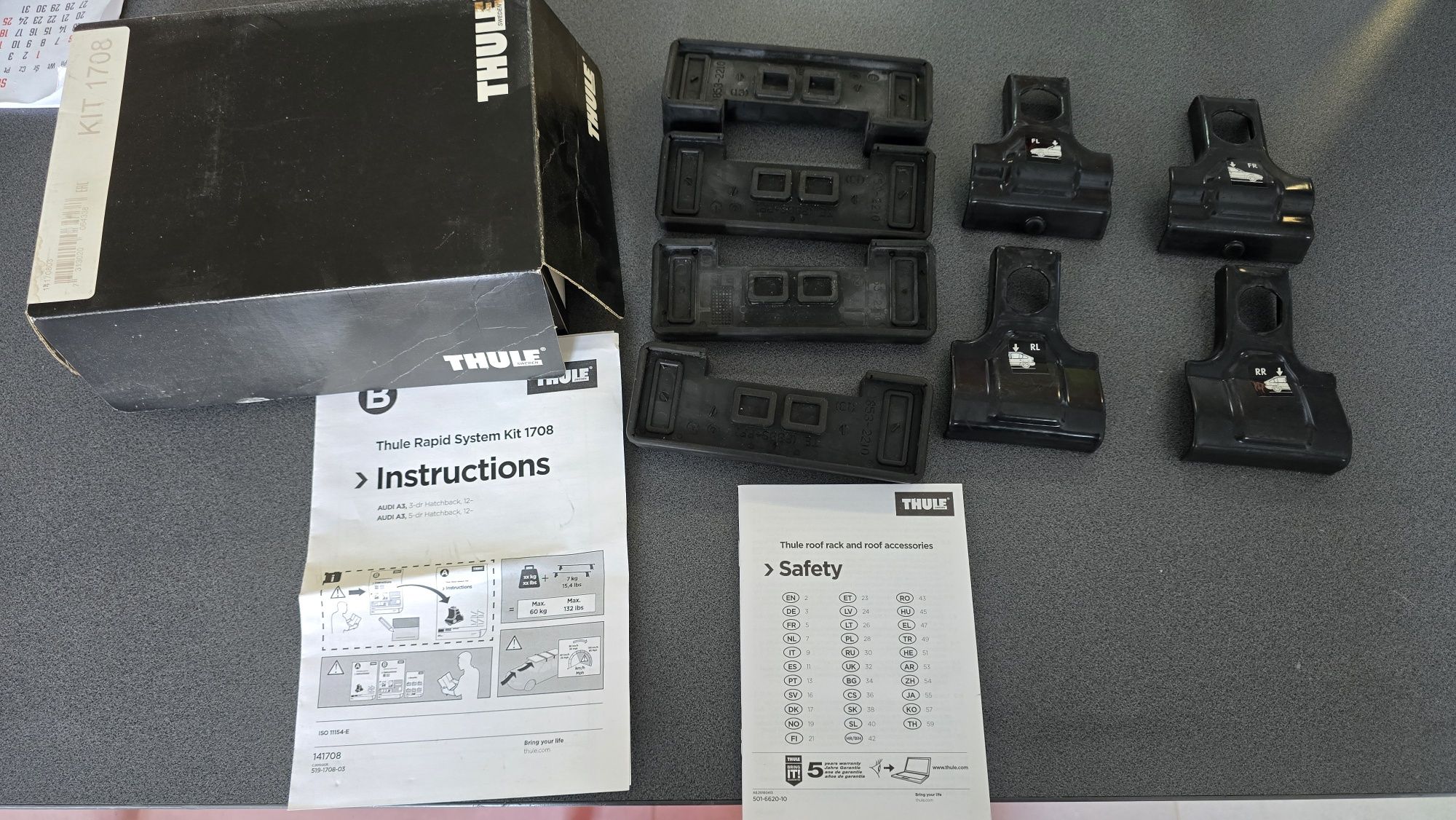 Zestaw dopasowujący do stopy THULE - KIT 1708  Audi A3/S3/RS3 8V 3/5D