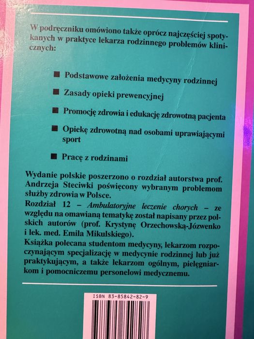 Medycyna rodzinna Sloane Steciwki. Wydanie I polskie. Jak nowa!