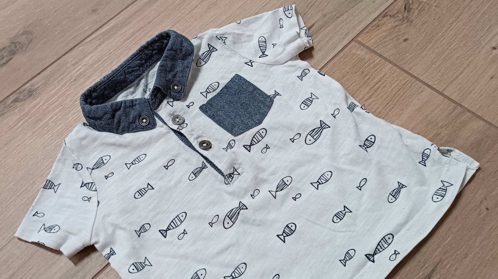 F&F 68 koszulka polo polówka t-shirt dla chłopca 3-6 m