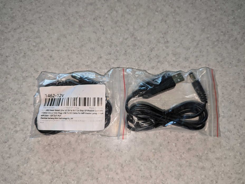 Кабель для роутера живлення від powerbank на 9/12В