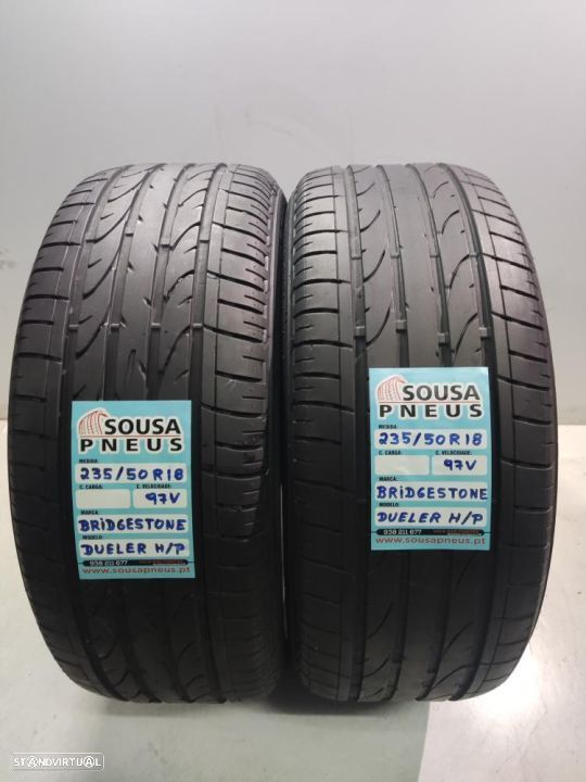 2 pneus semi novos 235-50r18 bridgestone - oferta dos portes