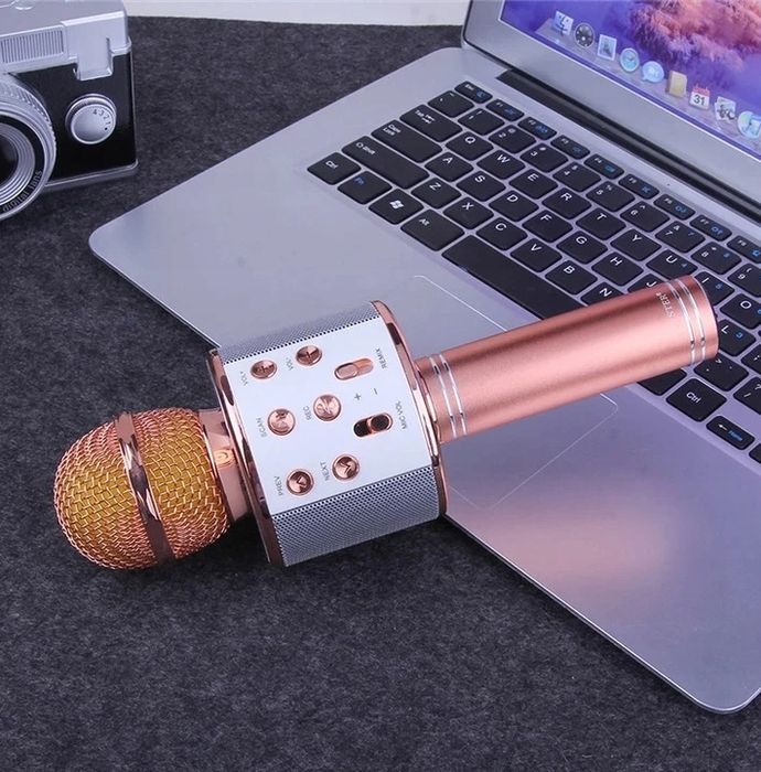 Zestaw Słuchawki Nauszne Dla Dzieci Kocie Uszy + Mikrofon Karaoke Blue