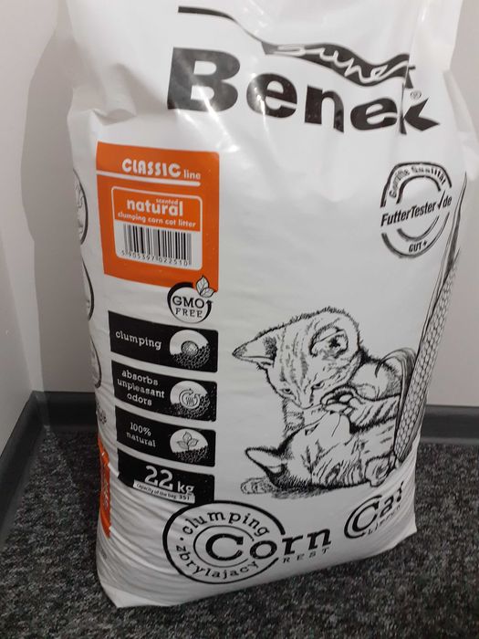 Żwirek kukurydziany dla kota Super Benek