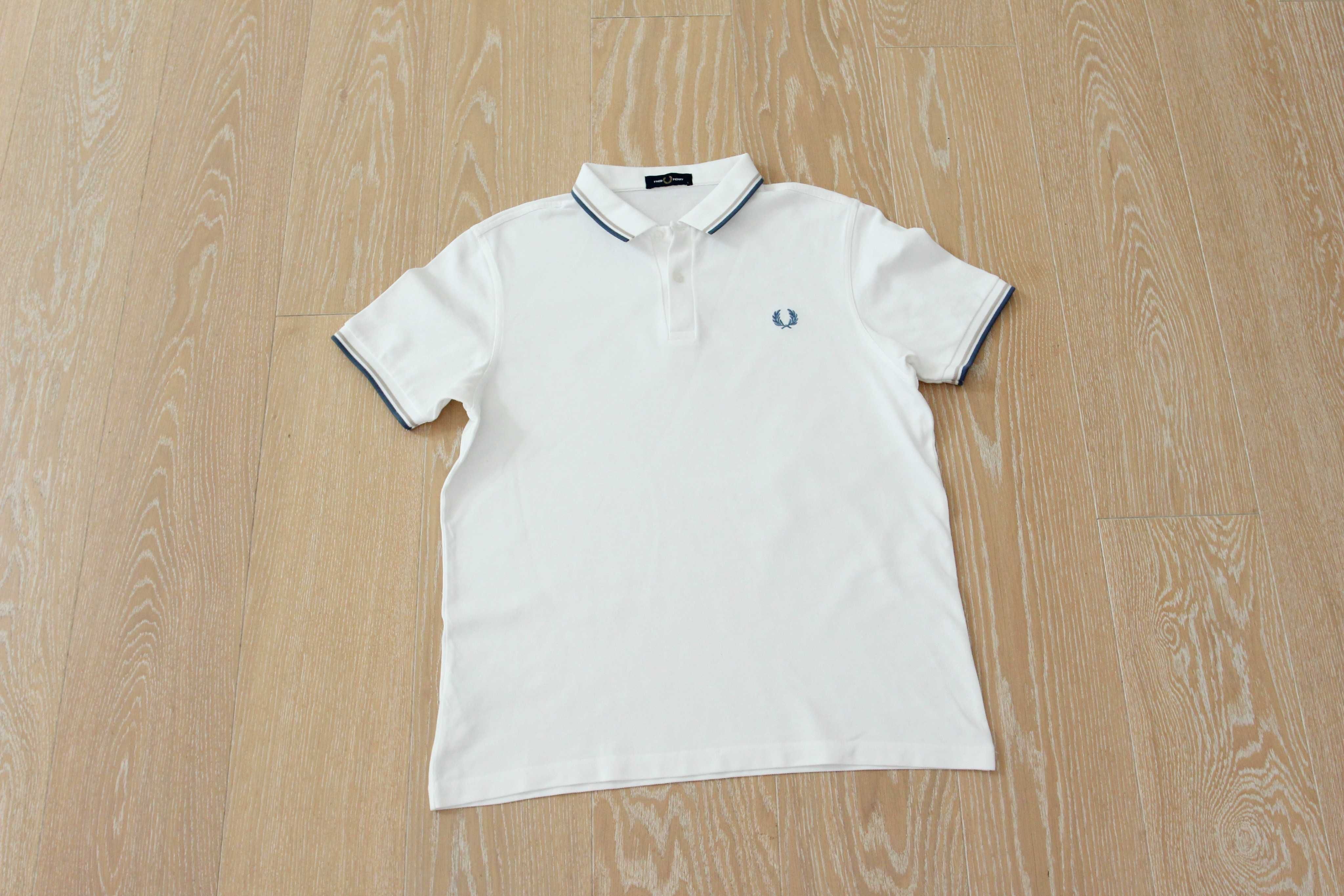 Fred Perry polo bez wad czysta biel L