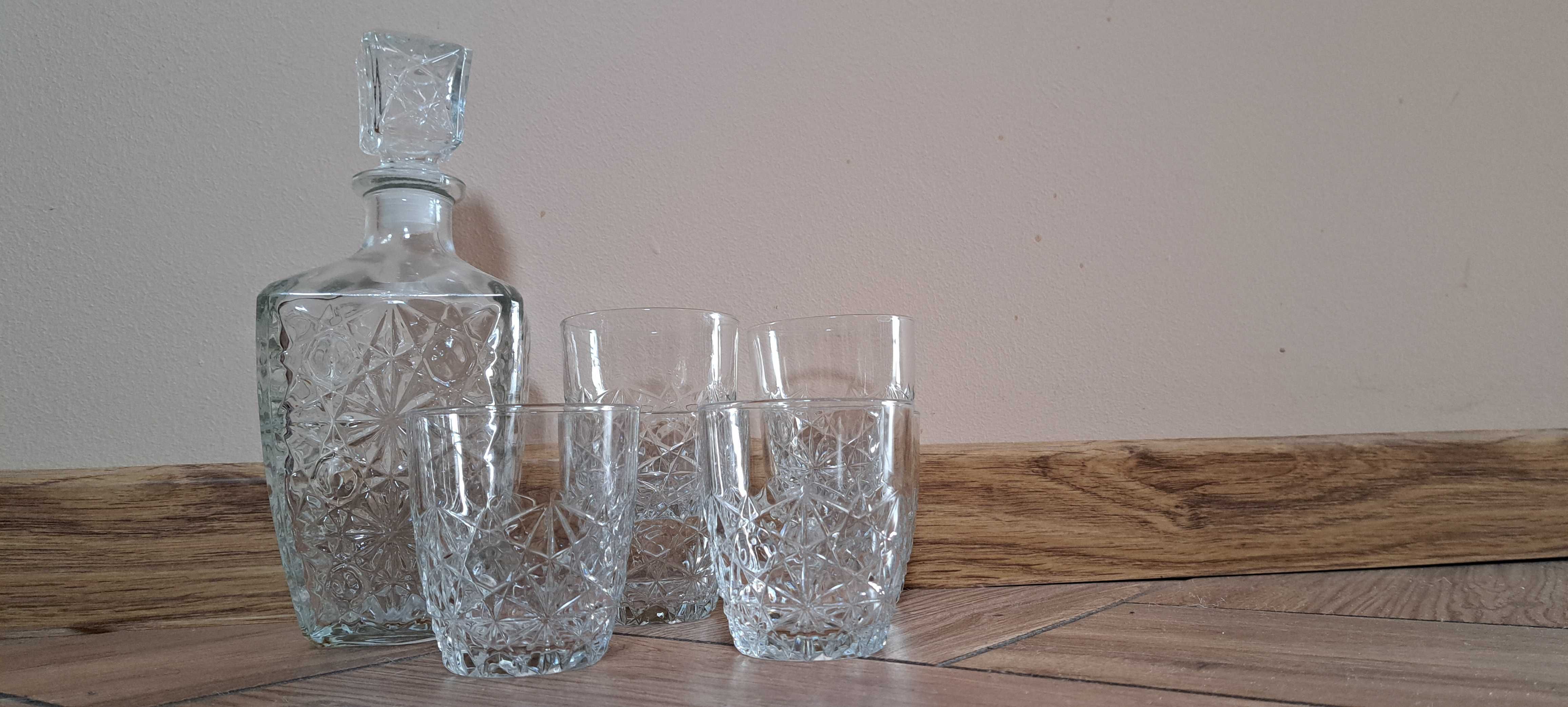 Szklany zestaw do whiskey Karafka + 6 szklanek