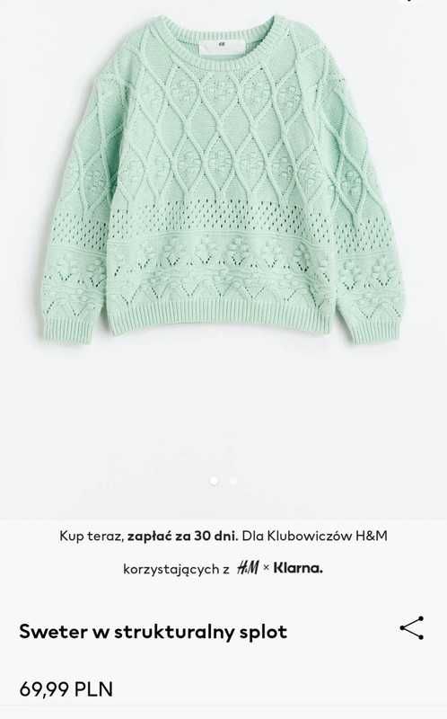 Sweter H&M rozm 122-128