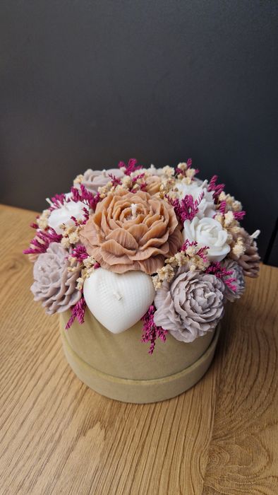 Flower box świece sojowe L