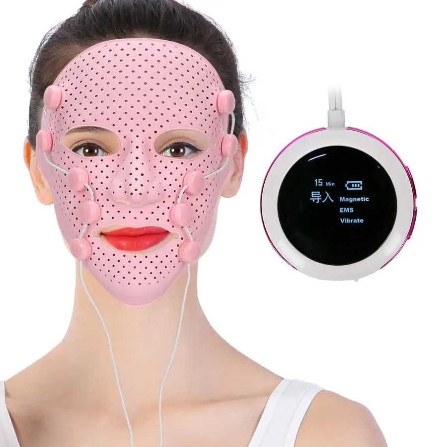 Силіконова електрична маска масажер для обличя проти зморшок