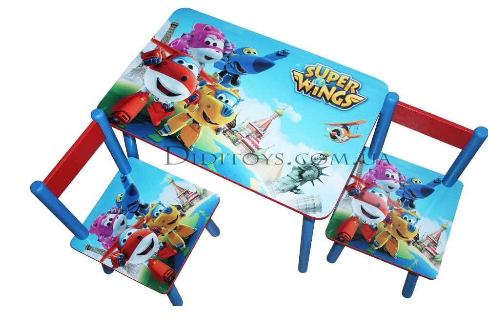 Дитячий стол зі стільцем Супер крила. Вибір малюнків. Від виробника