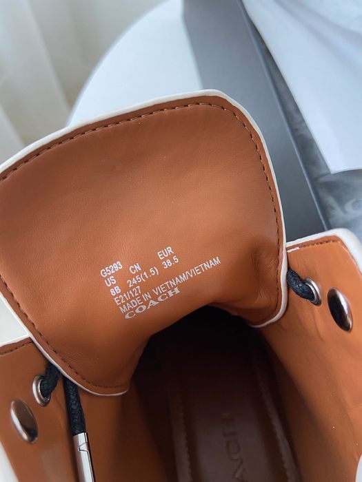 COACH Женские кожаные ботинки челси Жіночі ботінки шкіряні черевики