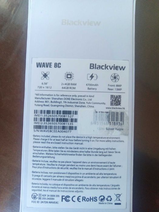 Продам нові  Blackview wave 8 c 6/64 і blackviev a 52 pro 4/128