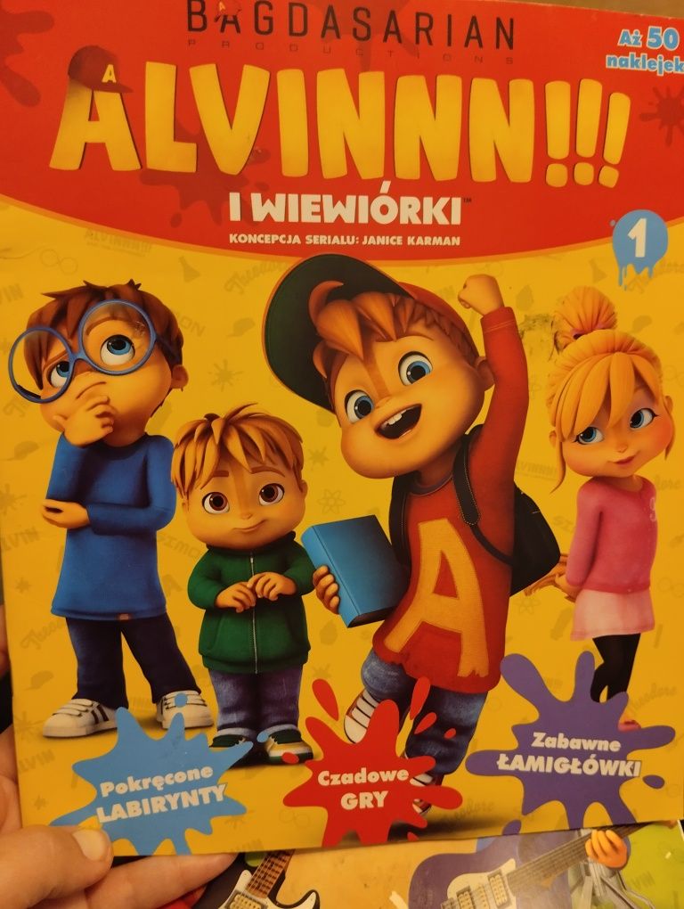 Alvin i Wiewiórki książeczki z zadaniami i naklejkami