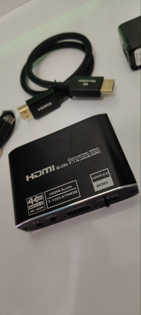 Ekstraktor HDMI 2.0 Toslink Konwerter Atmos7.1