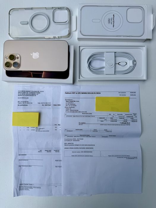 iPhone 16 PRO Max 512 GB na gwarancji + dodatki