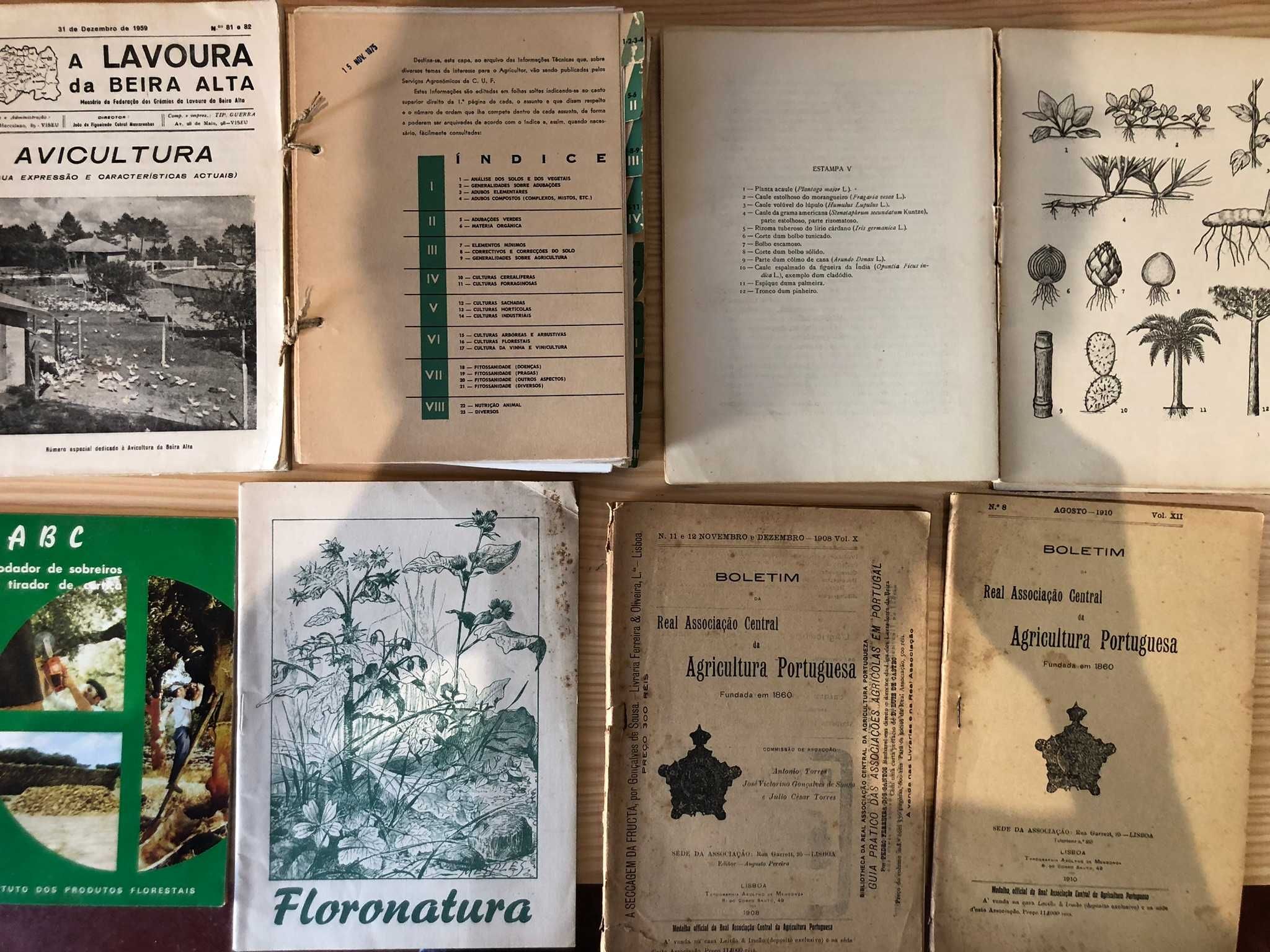 Livros, revistas e brochuras sobre Agricultura
