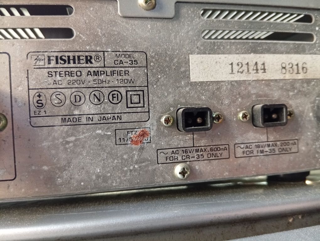 Fisher CA-35, amplituner,Integrated stereo amplifier