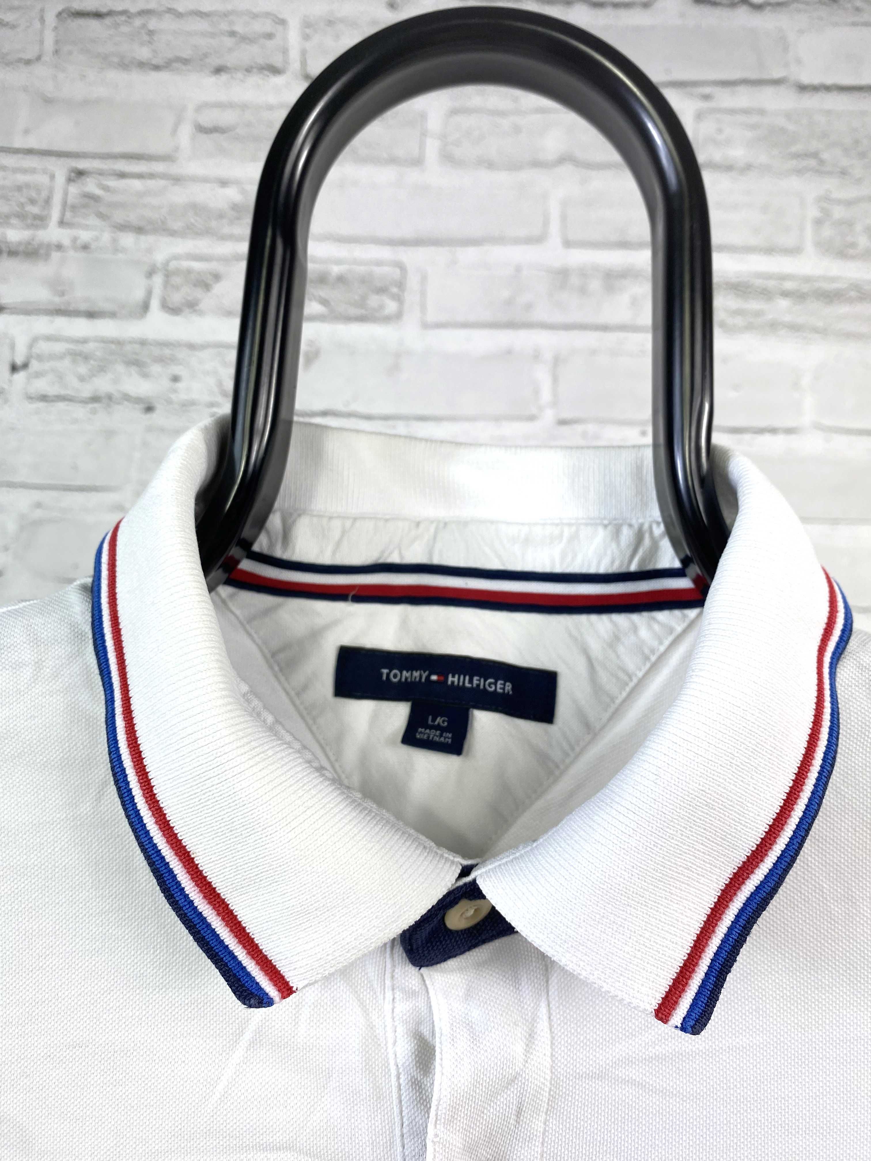 TOMMY HILFIGER Koszulka Polo Męska Bawełniana Nowy Model_L_